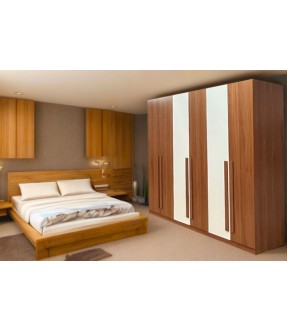 ARMOIRE ALDEIRE REF 690 (3PC) 6 PTS BROWN/WHITE (